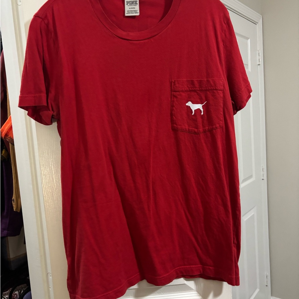 PINK Victoria's Secret Red Short Sleeve Tee